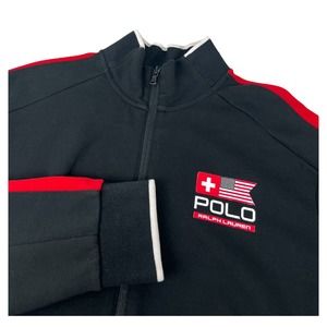 Polo Ralph Lauren Full Zip‎ Sweater Pockets Black Men’s XL